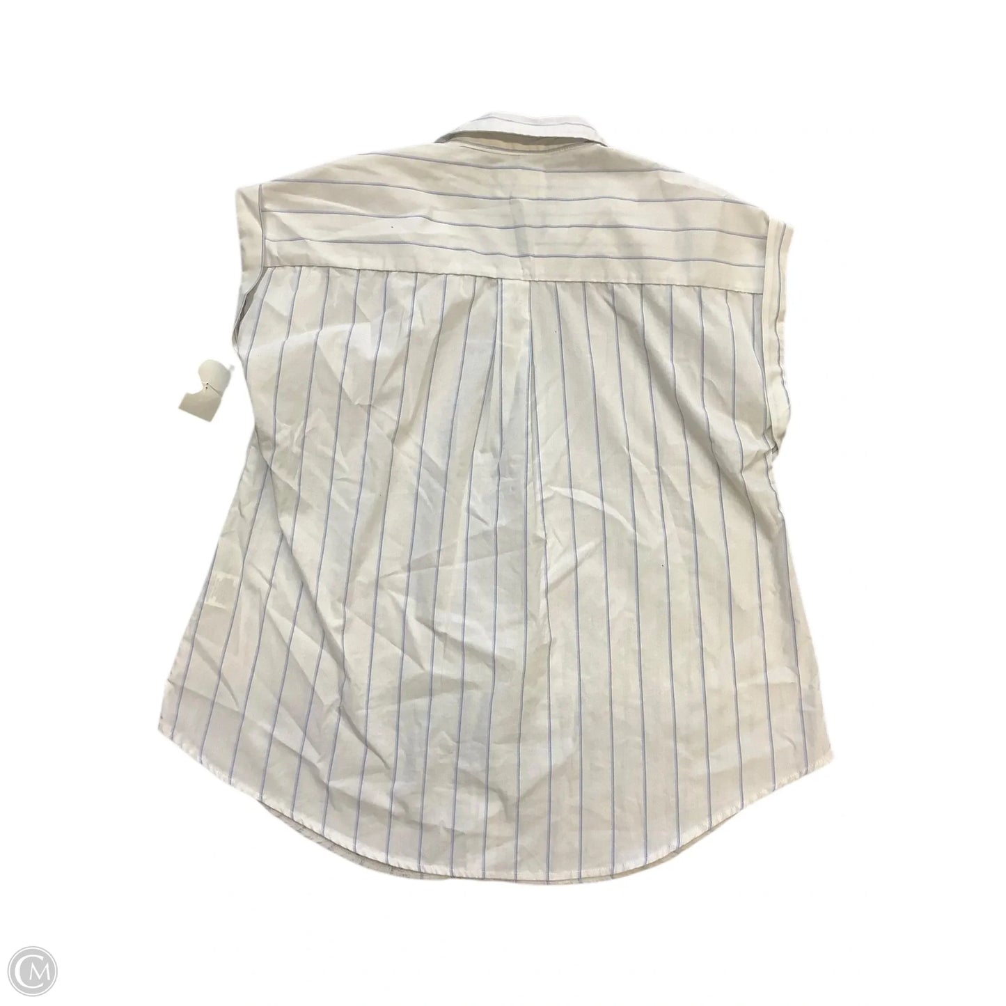 Top Short Sleeve By Olive And Oak In Blue & White, Size: M