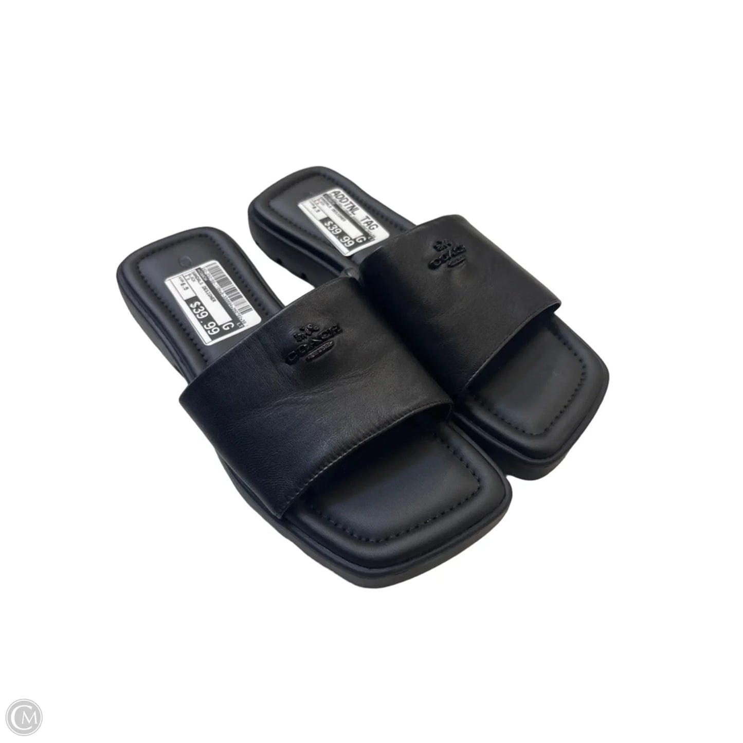 Sandals Designer By Coach In Black, Size: 6.5