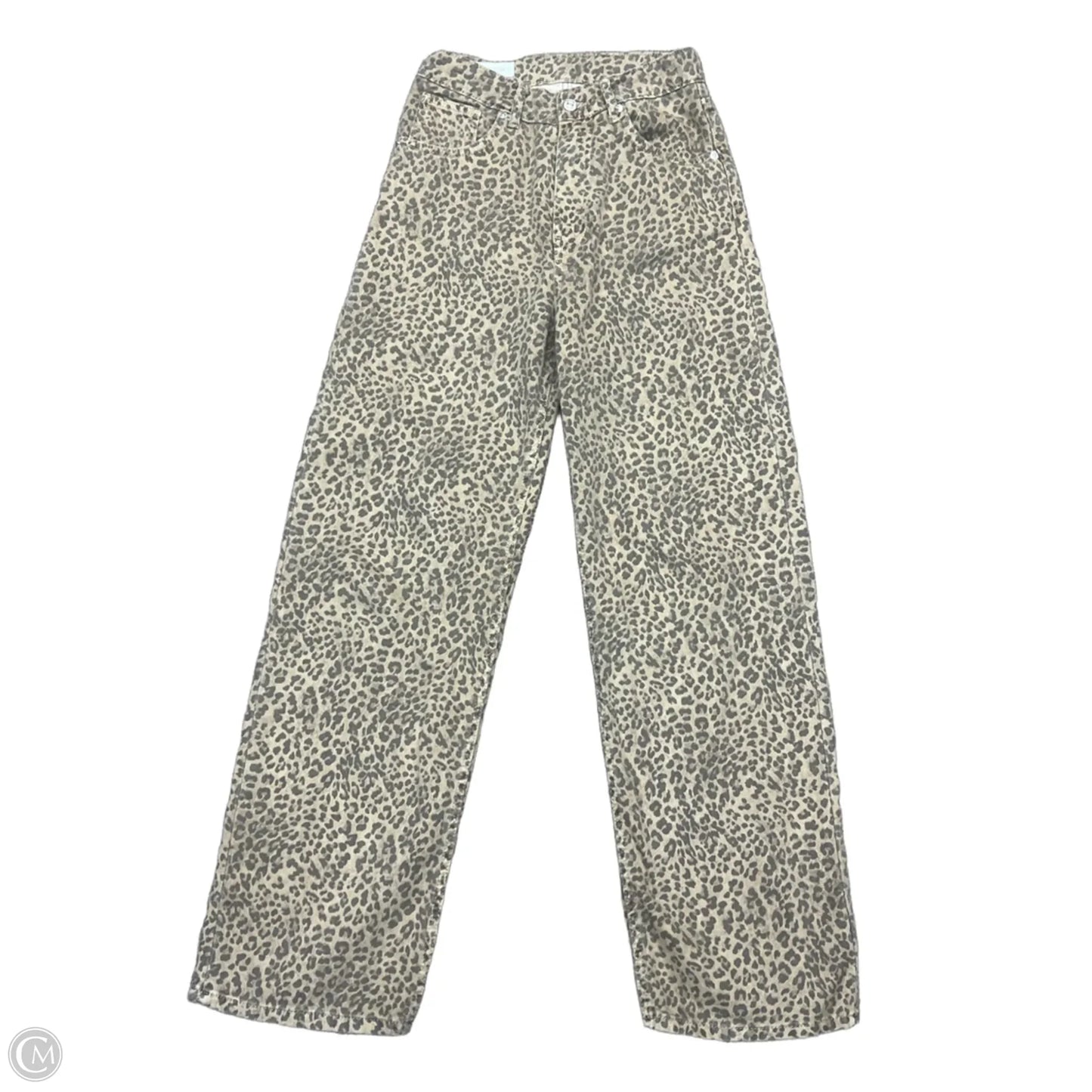 Jeans Straight By Zara In Animal Print, Size: 0