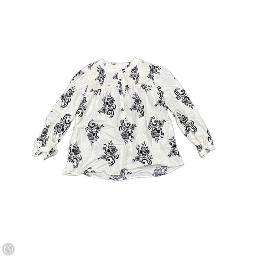 Top Long Sleeve By Lane Bryant In Black & White, Size: 16