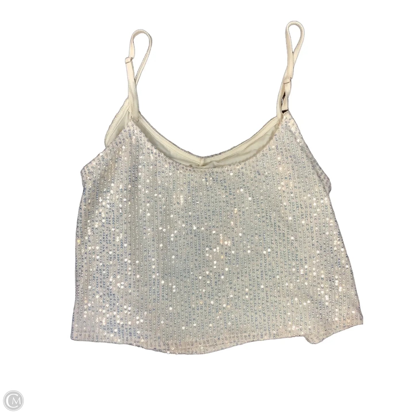 Top Sleeveless By Clothes Mentor In Cream, Size: M