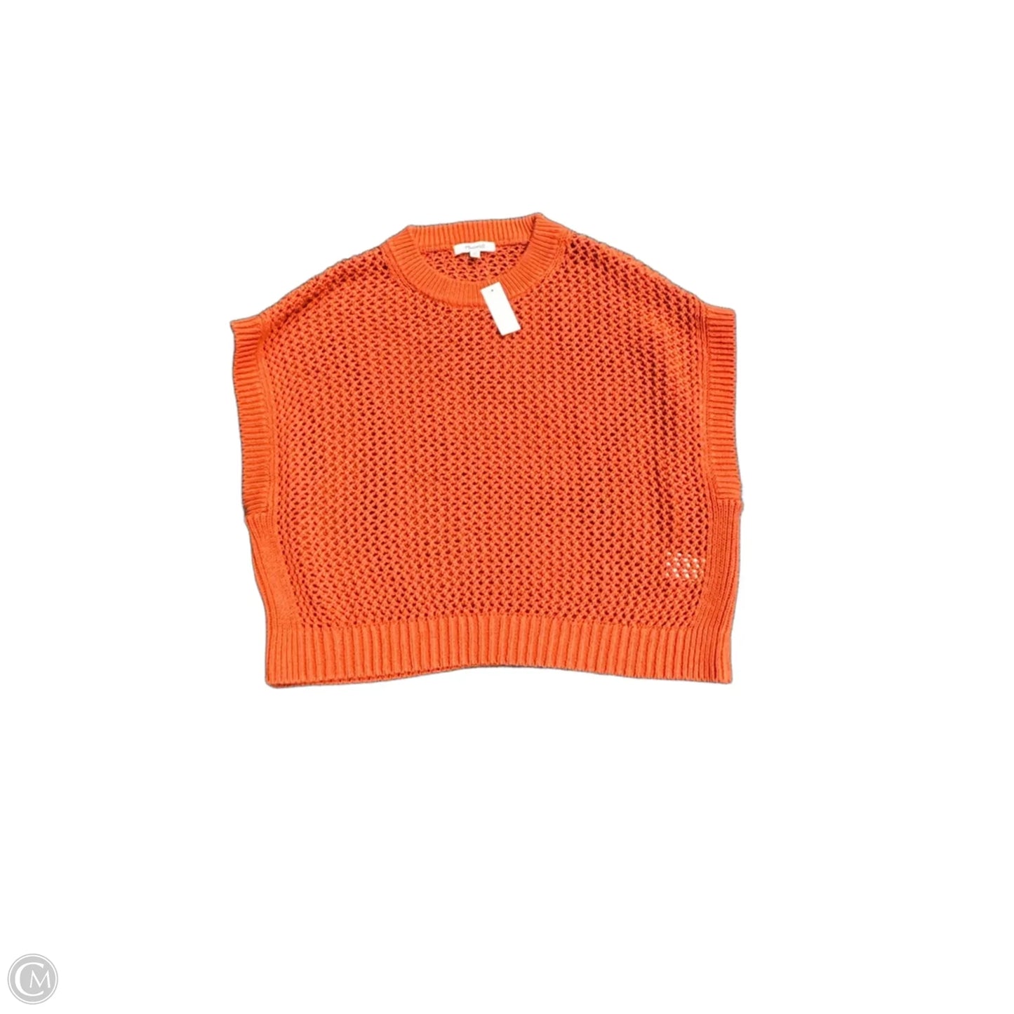 Sweater Short Sleeve By Madewell In Orange, Size: Xl