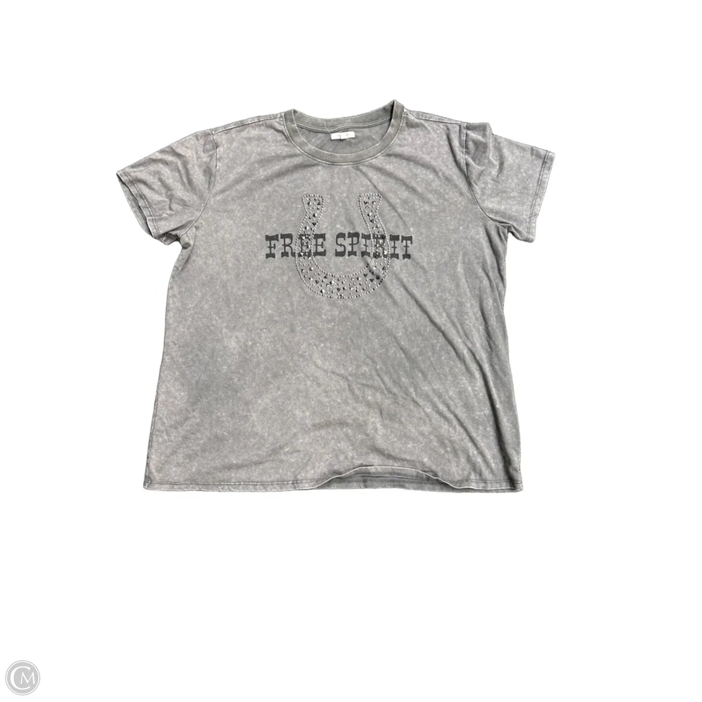 Top Short Sleeve By Maurices In Grey, Size: Xl