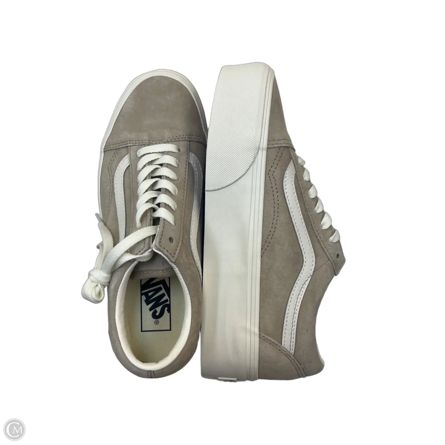 Shoes Flats By Vans In Beige, Size: 7.5