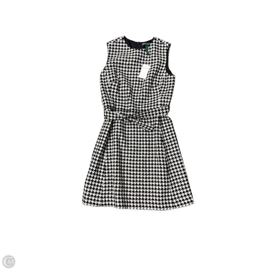 Dress Casual Midi By Lauren By Ralph Lauren In Black & White, Size: 4