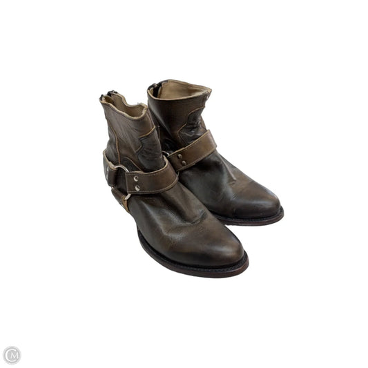 Boots Ankle Heels By Freebird In Brown, Size: 7