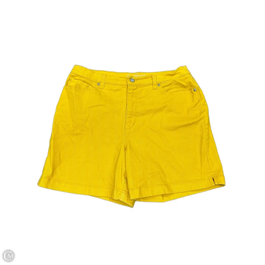 Shorts By Gloria Vanderbilt In Yellow, Size: 14