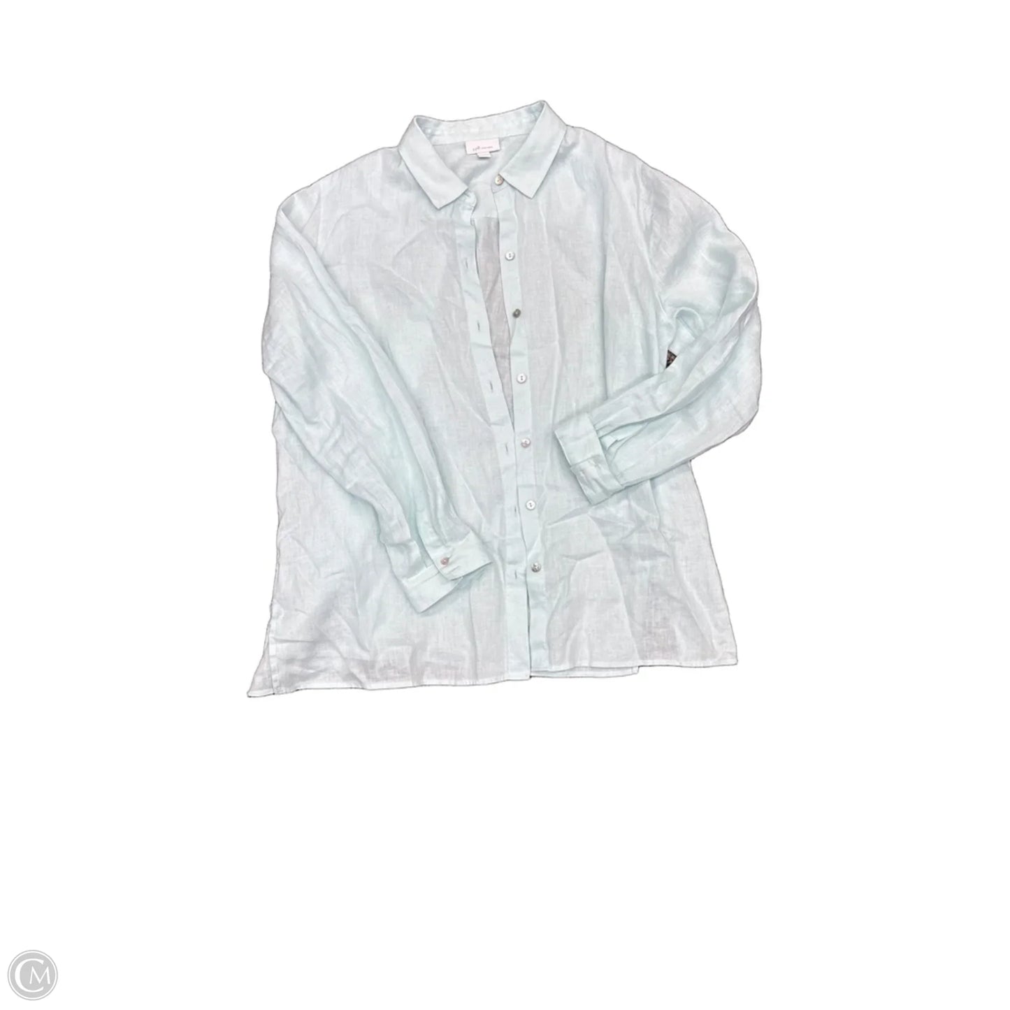 Top Long Sleeve By J. Jill In Aqua, Size: L