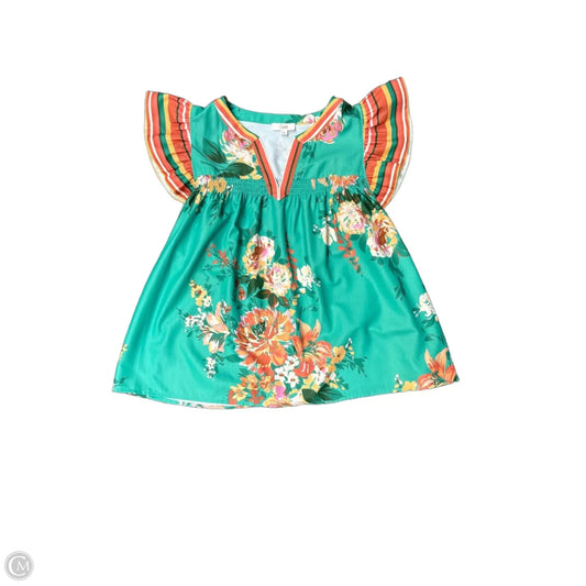 Top Sleeveless By Oddi In Green, Size: L