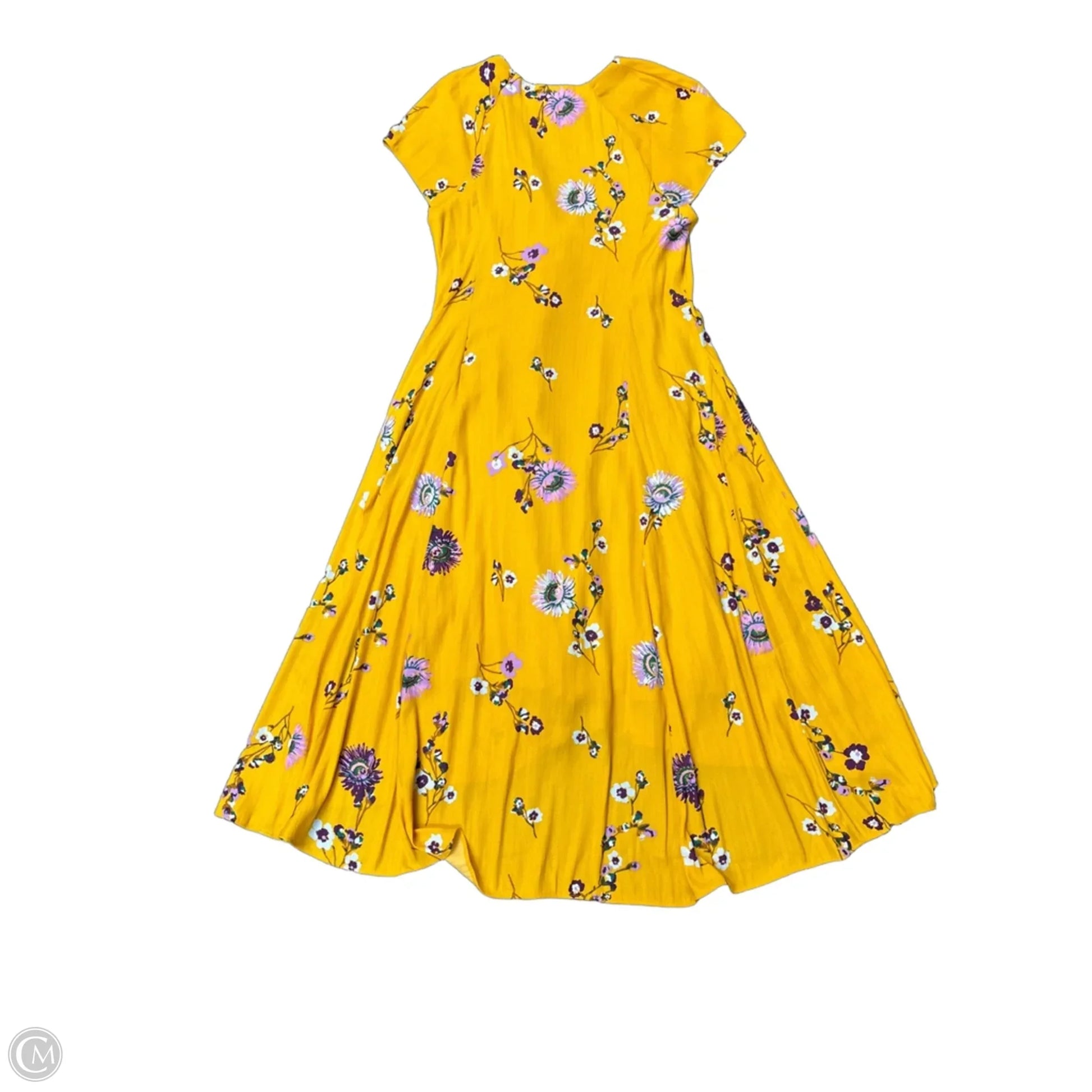 Free People Lost In You Midi Dress Yellow Combo L