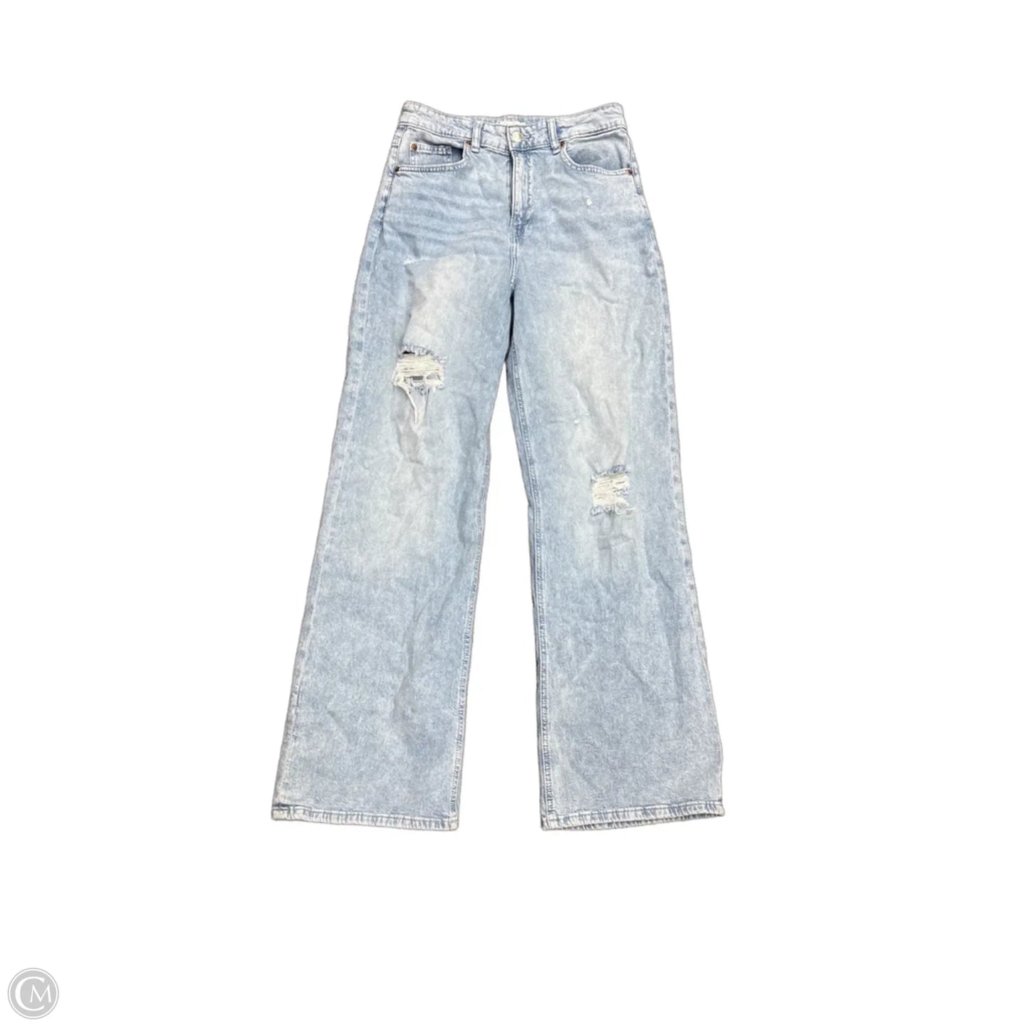 Jeans Wide Leg By H&m In Blue, Size: 8