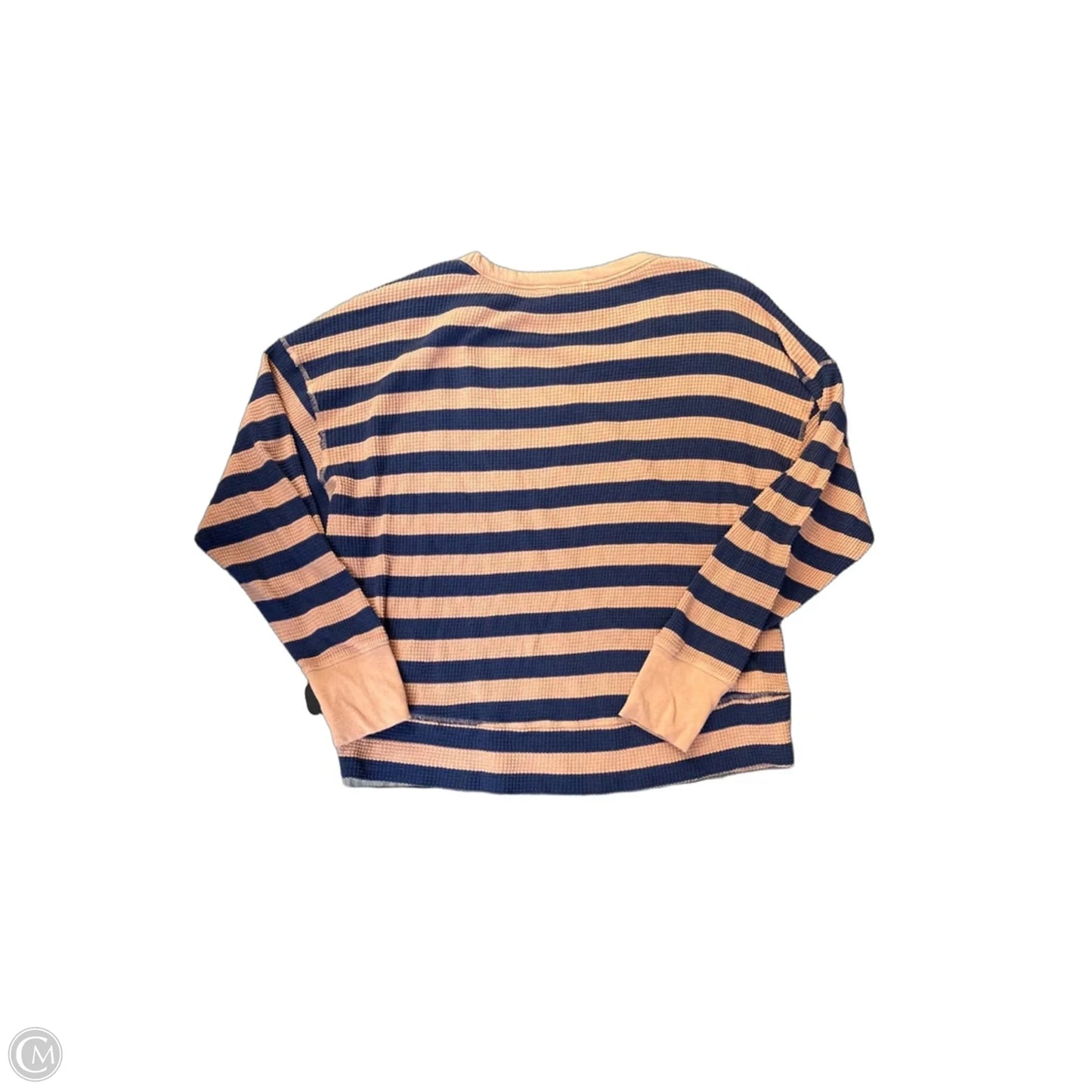 Top Long Sleeve By Aerie In Striped Pattern, Size: M