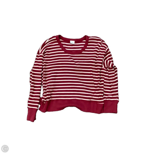 Top Long Sleeve By Aerie In Striped Pattern, Size: M