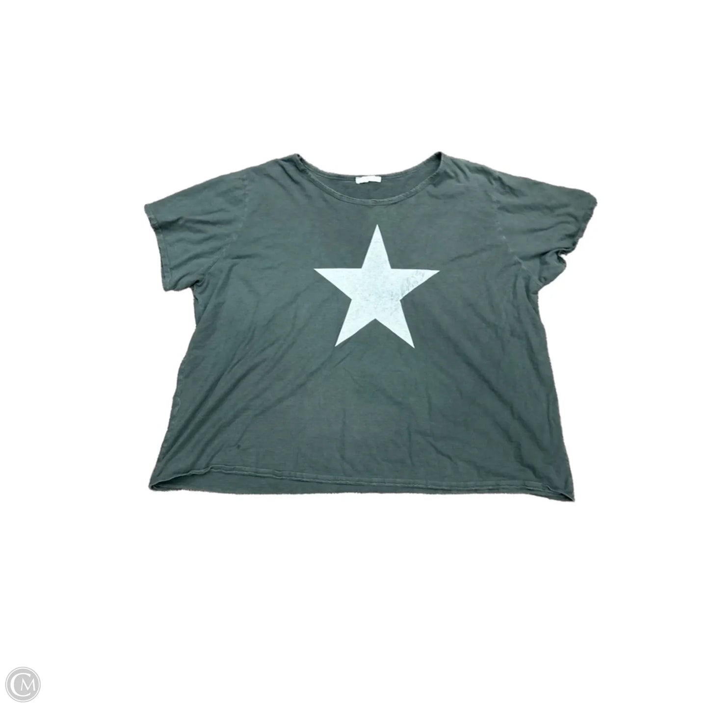 Top Short Sleeve By Clothes Mentor In Grey, Size: M