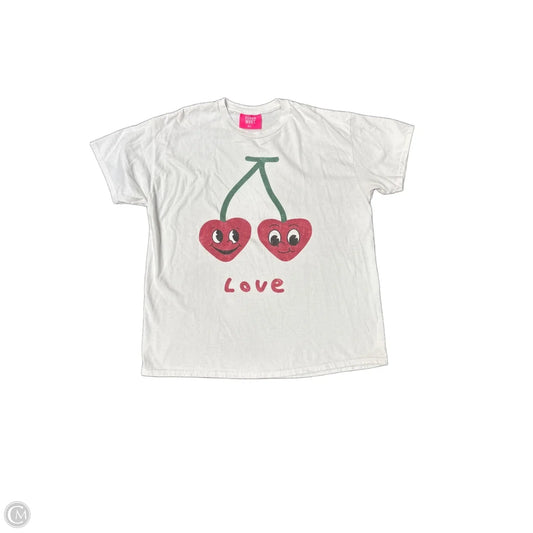 Top Short Sleeve By Clothes Mentor In White, Size: M