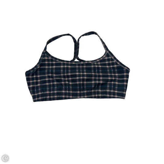 Athletic Bra By Beyond Yoga In Plaid Pattern, Size: L