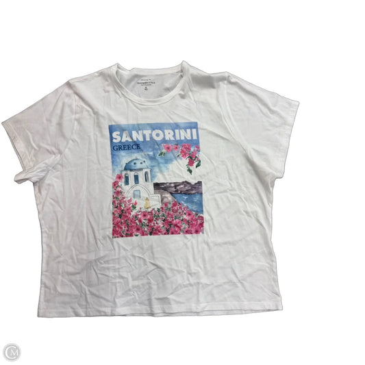 Top Short Sleeve By Abercrombie And Fitch In White, Size: Xl