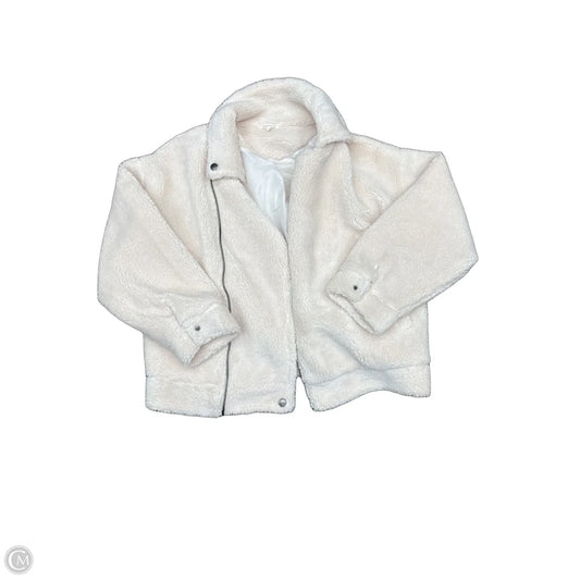 Coat Faux Fur & Sherpa By Baevely In Cream, Size: L
