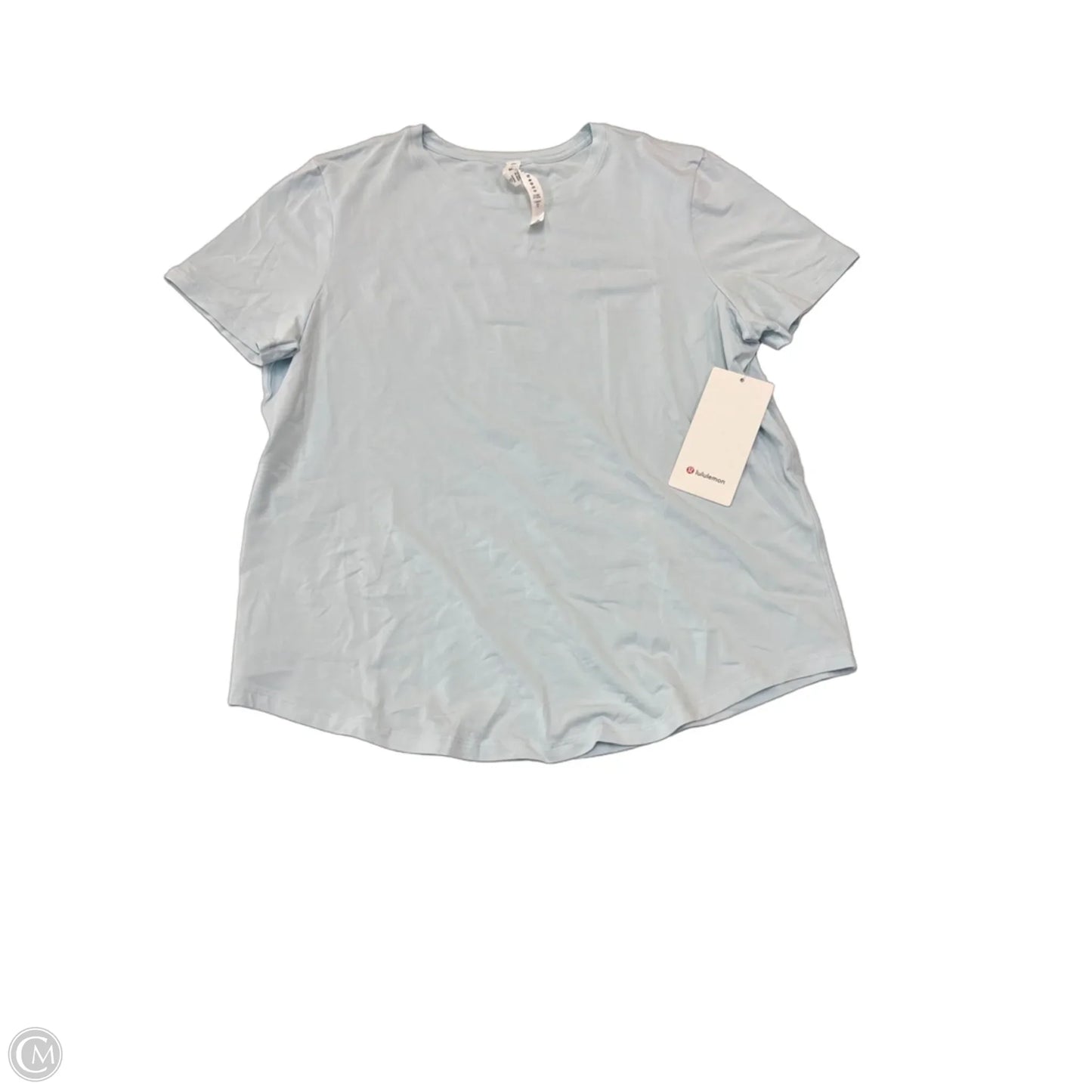 Top Short Sleeve By Lululemon In Blue, Size: 12