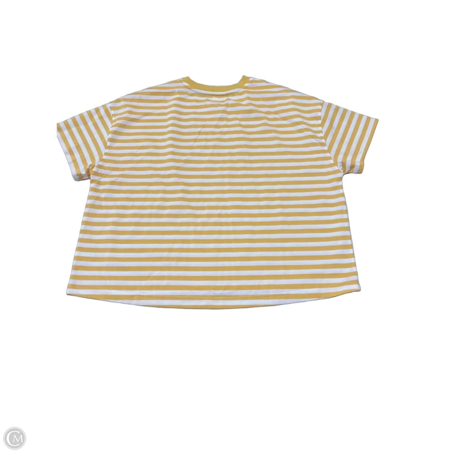 Top Short Sleeve By Wishlist In Striped Pattern, Size: L