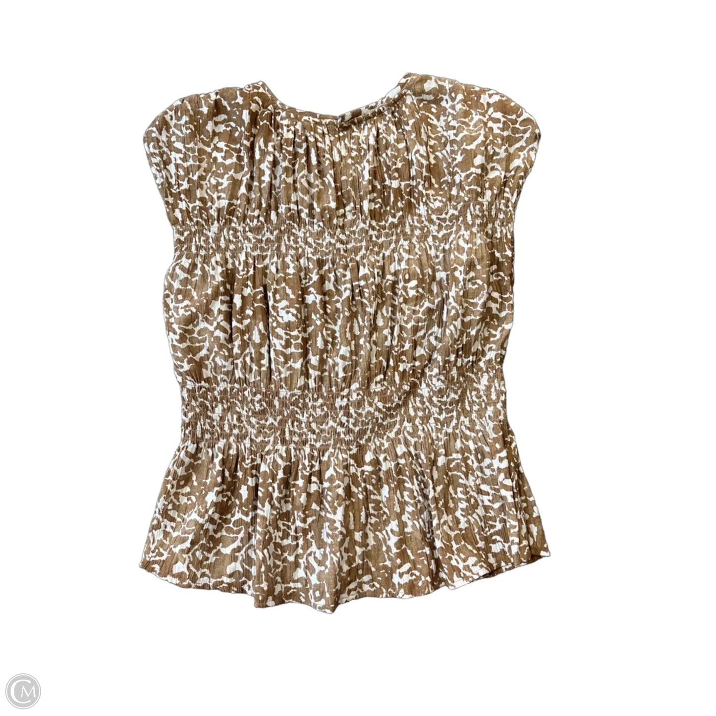 Top Sleeveless By Universal Thread In Tan & White, Size: S