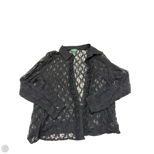 Top Long Sleeve By Ralph Lauren In Black, Size: 2x