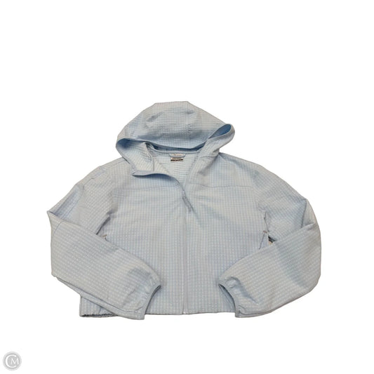 Athletic Jacket By Asics In Blue, Size: S