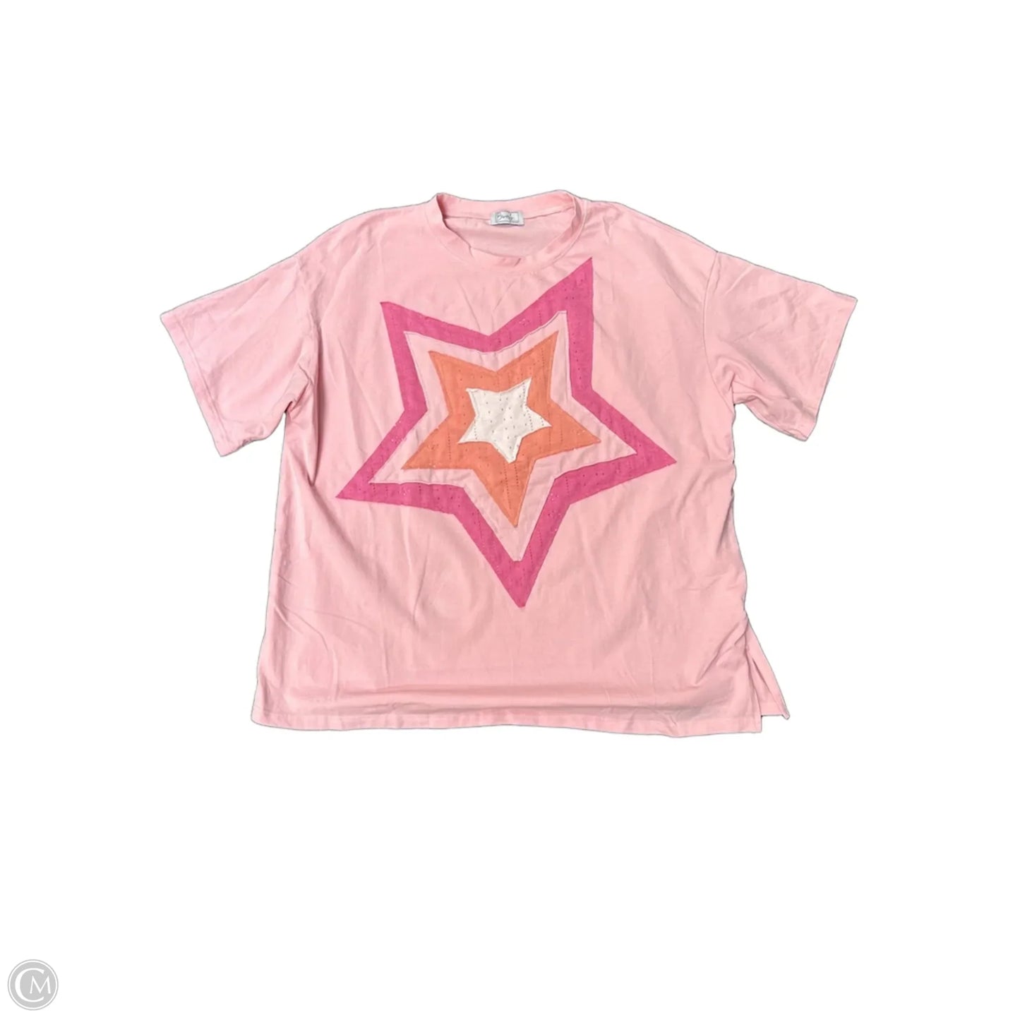 Top Short Sleeve By Clothes Mentor In Pink, Size: L