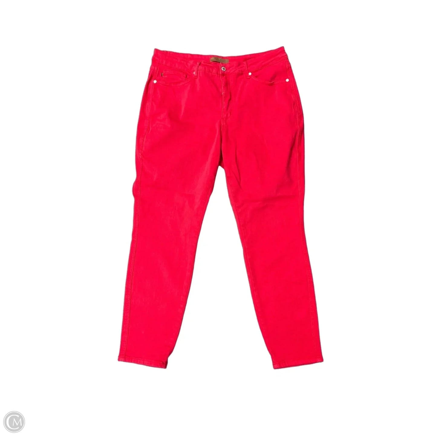 Jeans Skinny By Judy Blue In Red, Size: 18