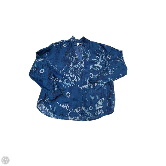 Top Long Sleeve By Pilcro In Blue, Size: Xs