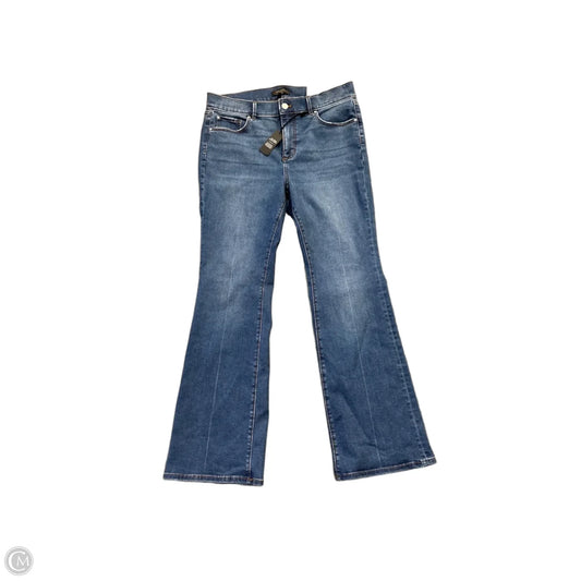 Jeans Flared By Ann Taylor In Blue Denim, Size: 10p