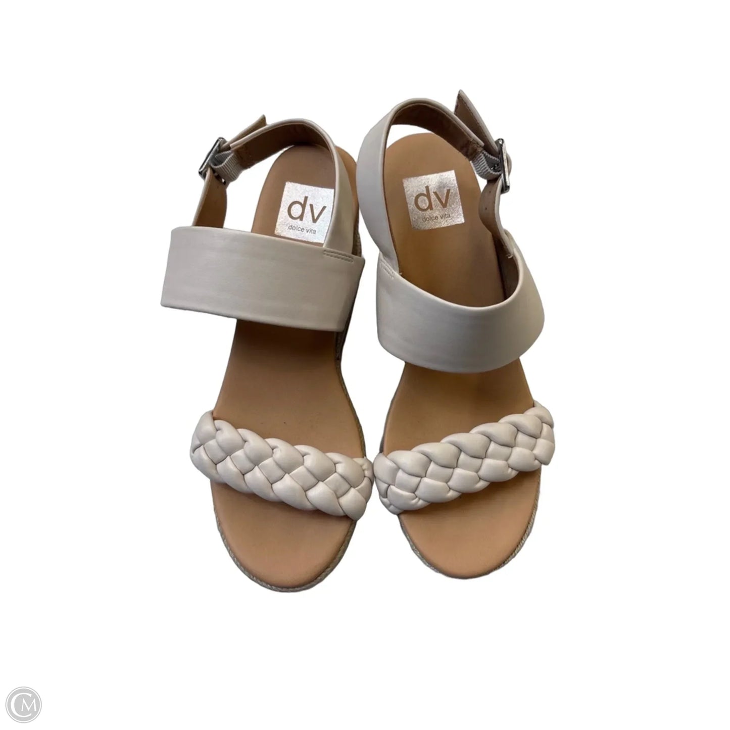 Sandals Heels Wedge By Dv In White, Size: 7.5