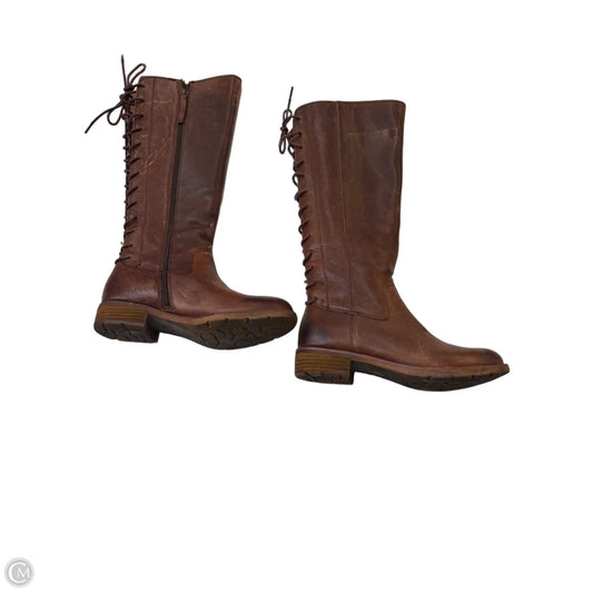Boots Knee Flats By Sofft In Brown, Size: 8