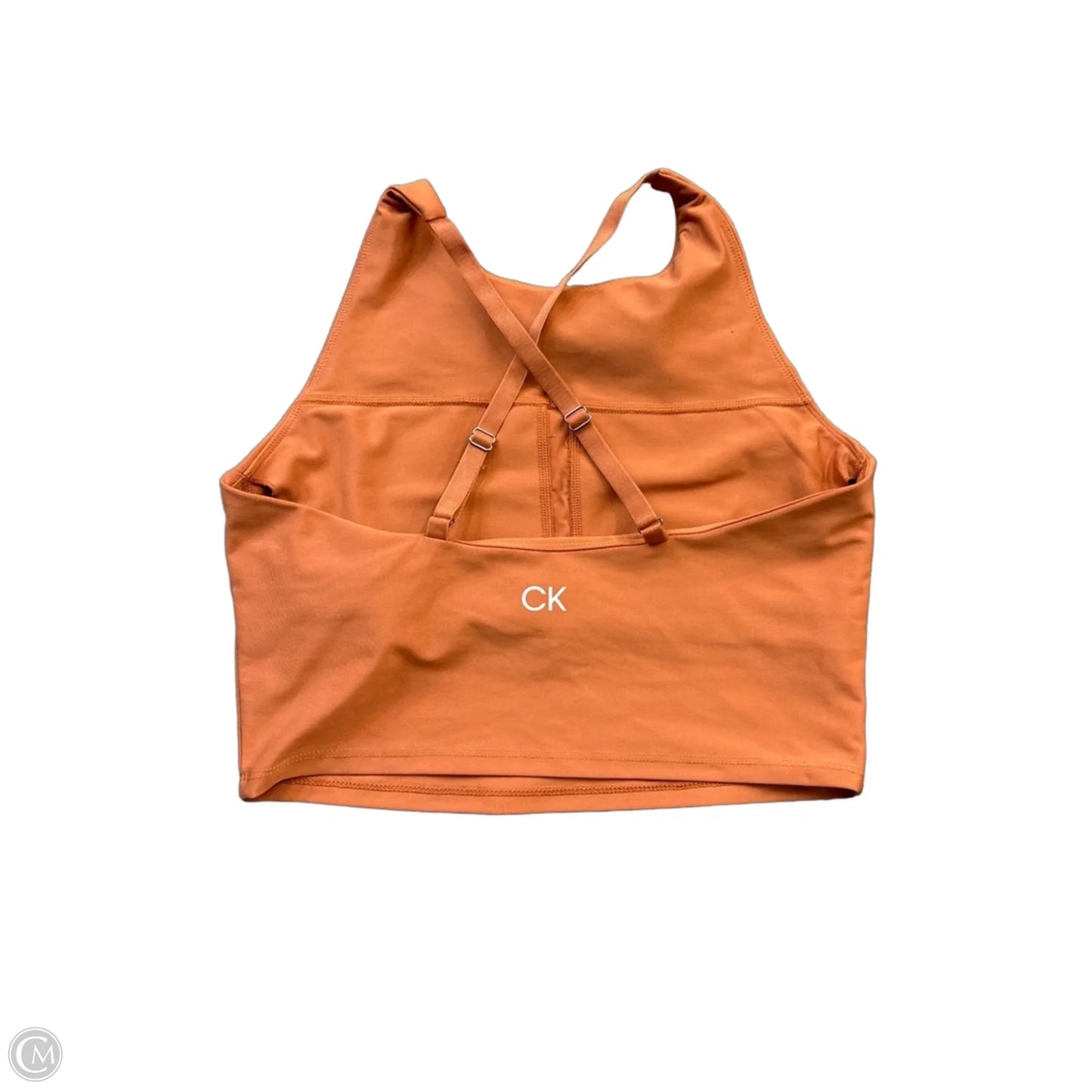 Athletic Bra By Calvin Klein In Orange, Size: M