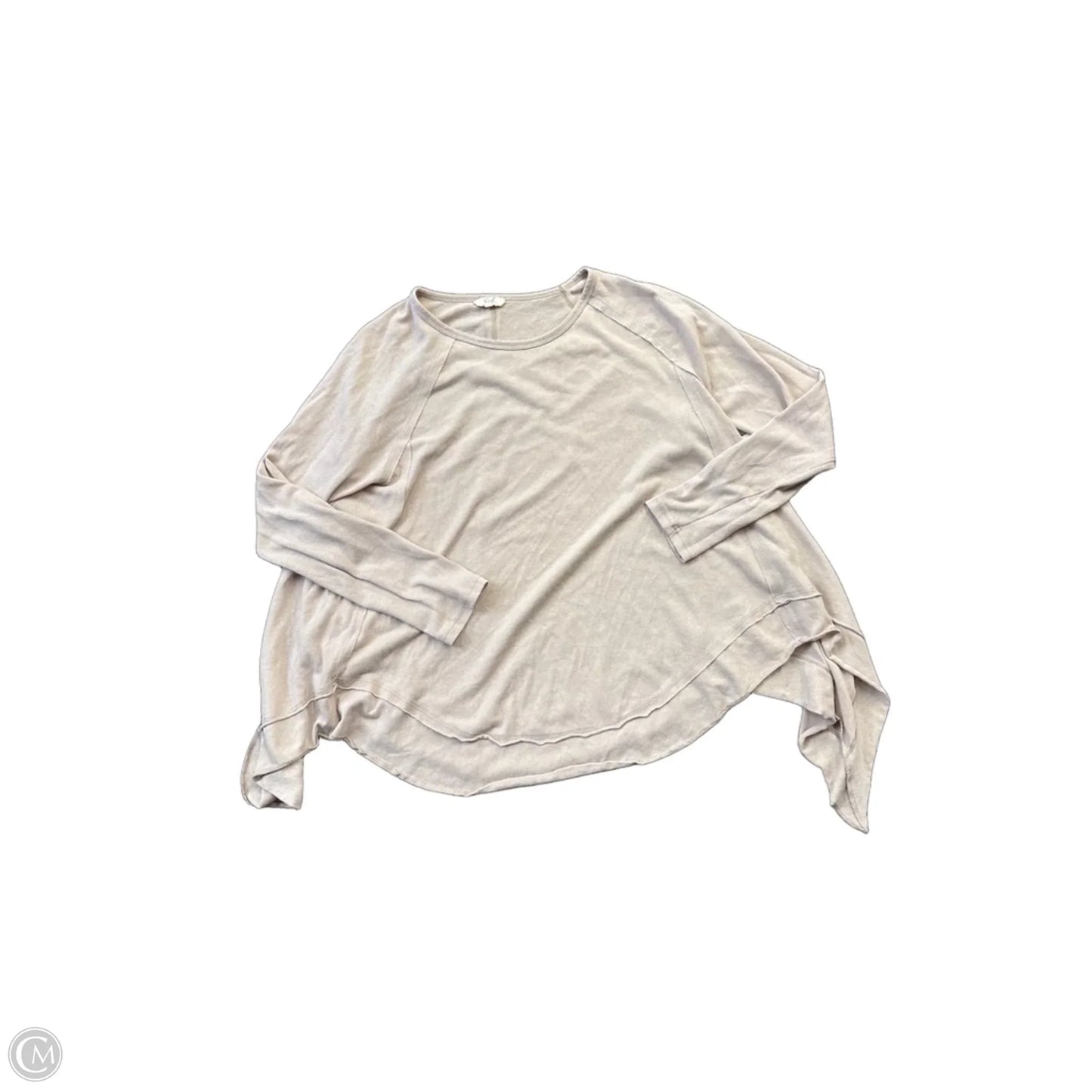 Top Long Sleeve By Clothes Mentor In Tan, Size: L