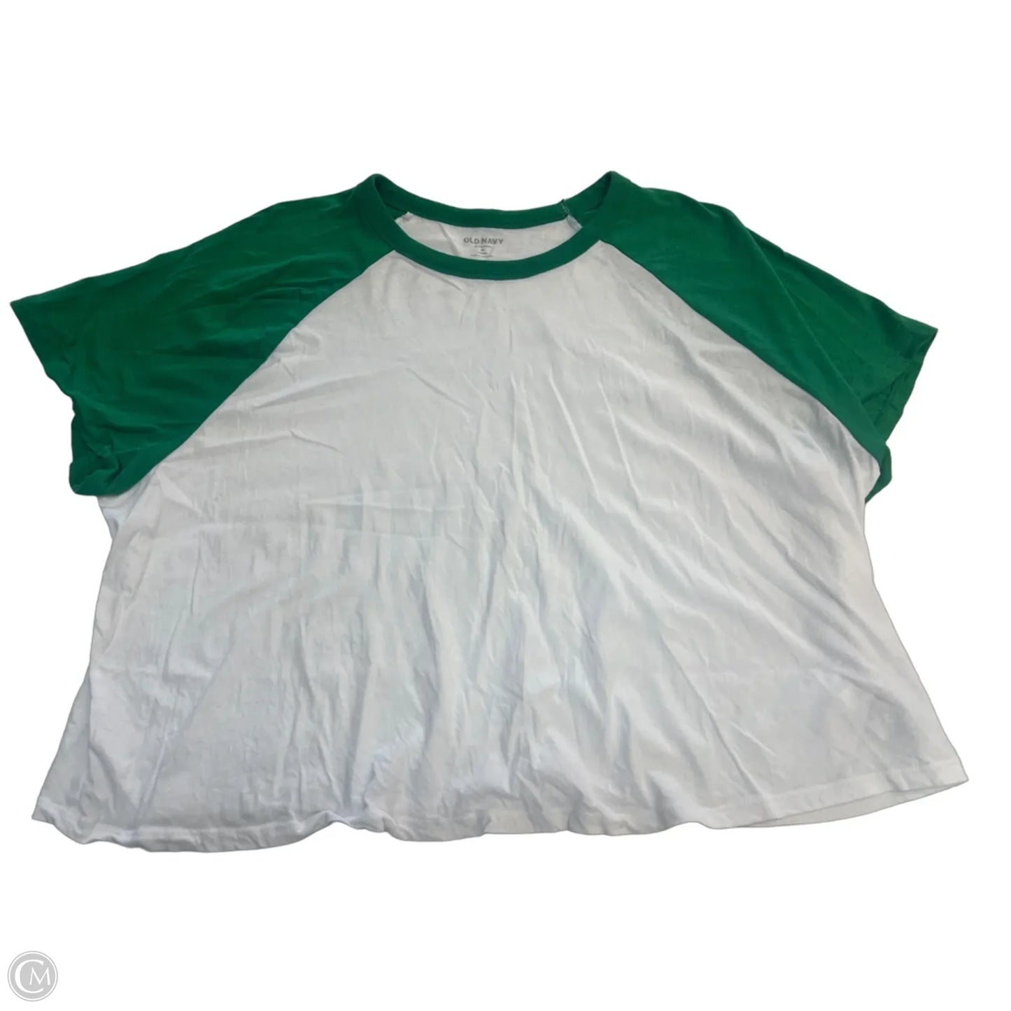 Top Short Sleeve By Old Navy In White, Size: 2x