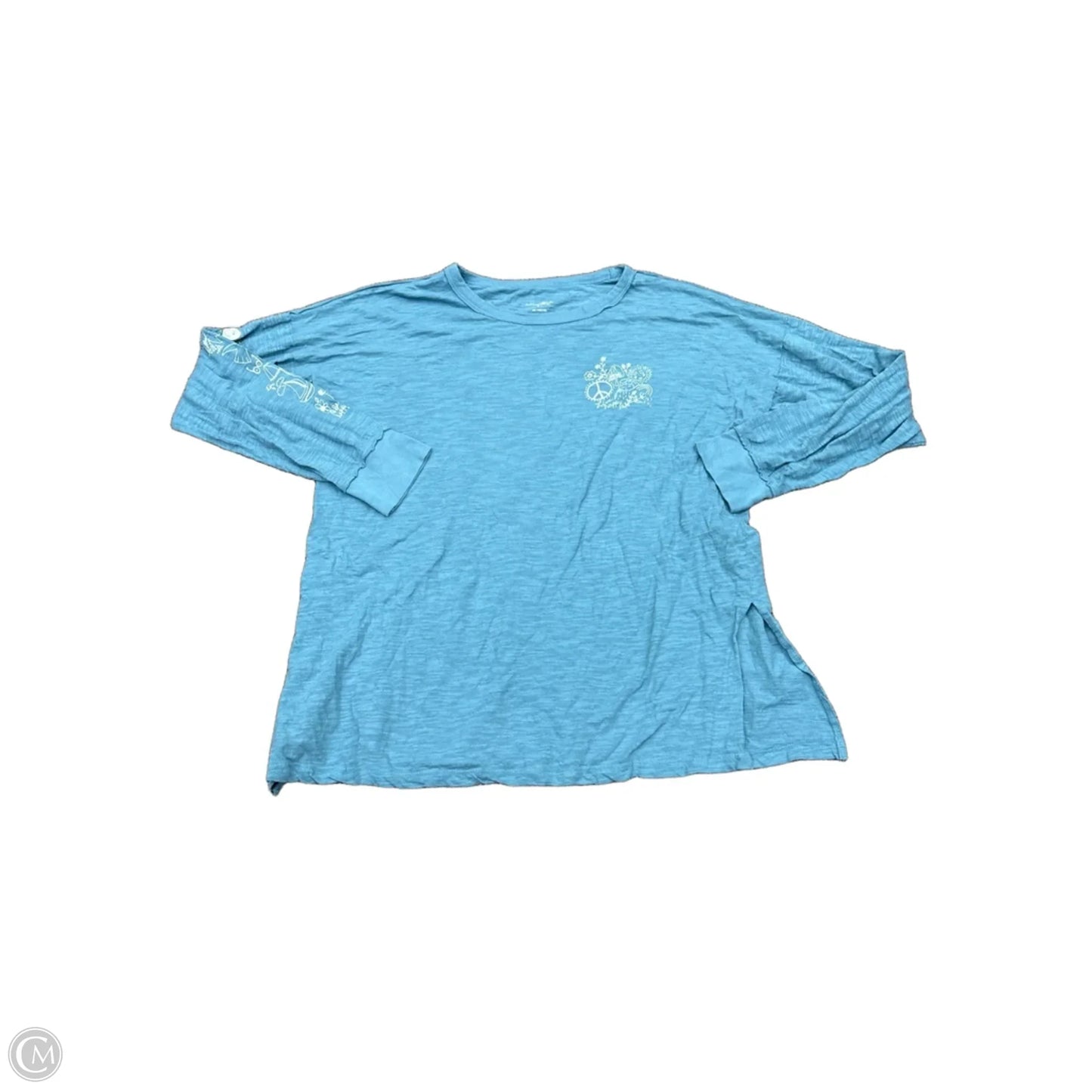 Top Long Sleeve By Natural Life In Blue, Size: M