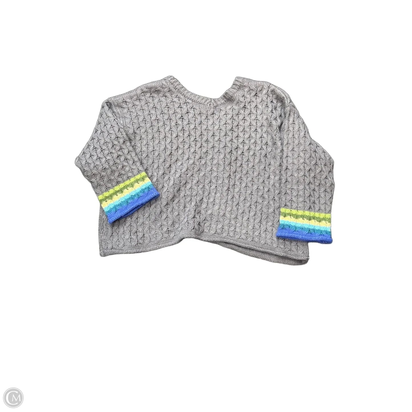 Sweater By Pol In Grey & Pink, Size: S