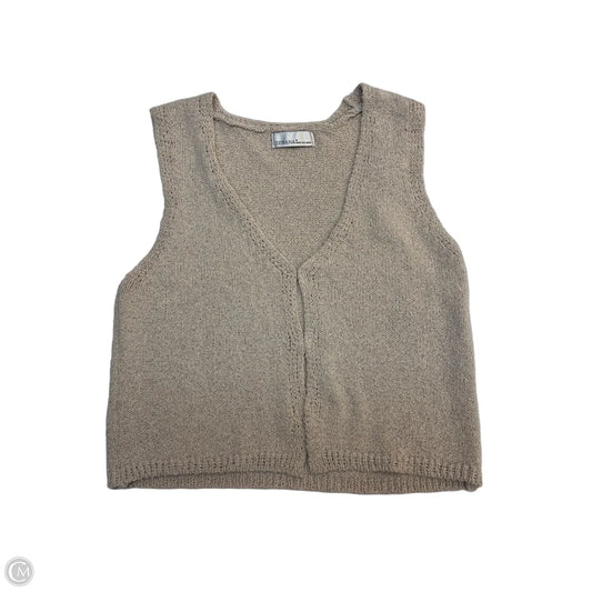 Sweater Short Sleeve By Zenana In Tan, Size: M