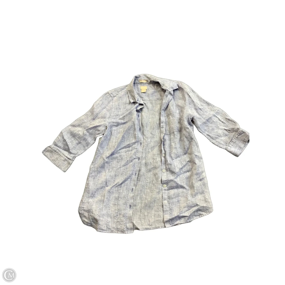 Top Long Sleeve By Chicos In Blue, Size: S