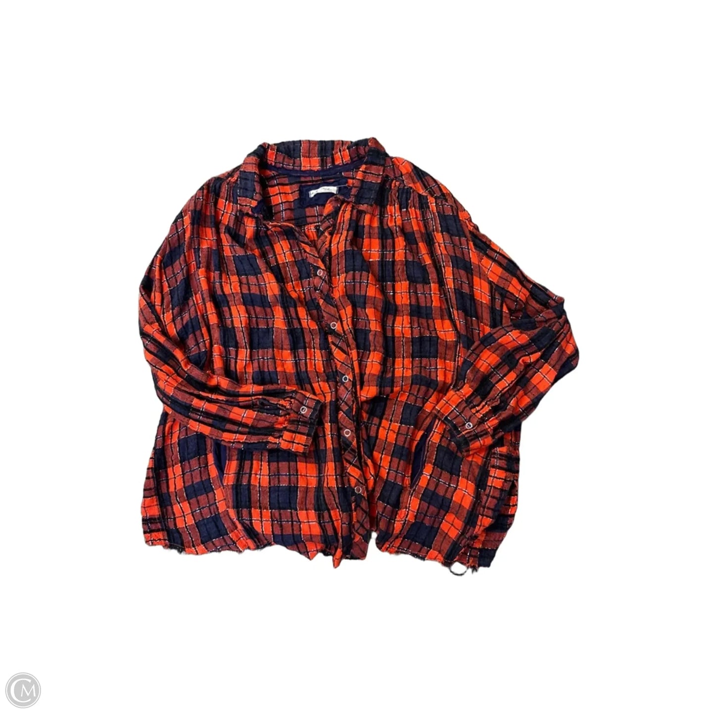 Top Long Sleeve By We The Free In Blue & Orange, Size: Xl