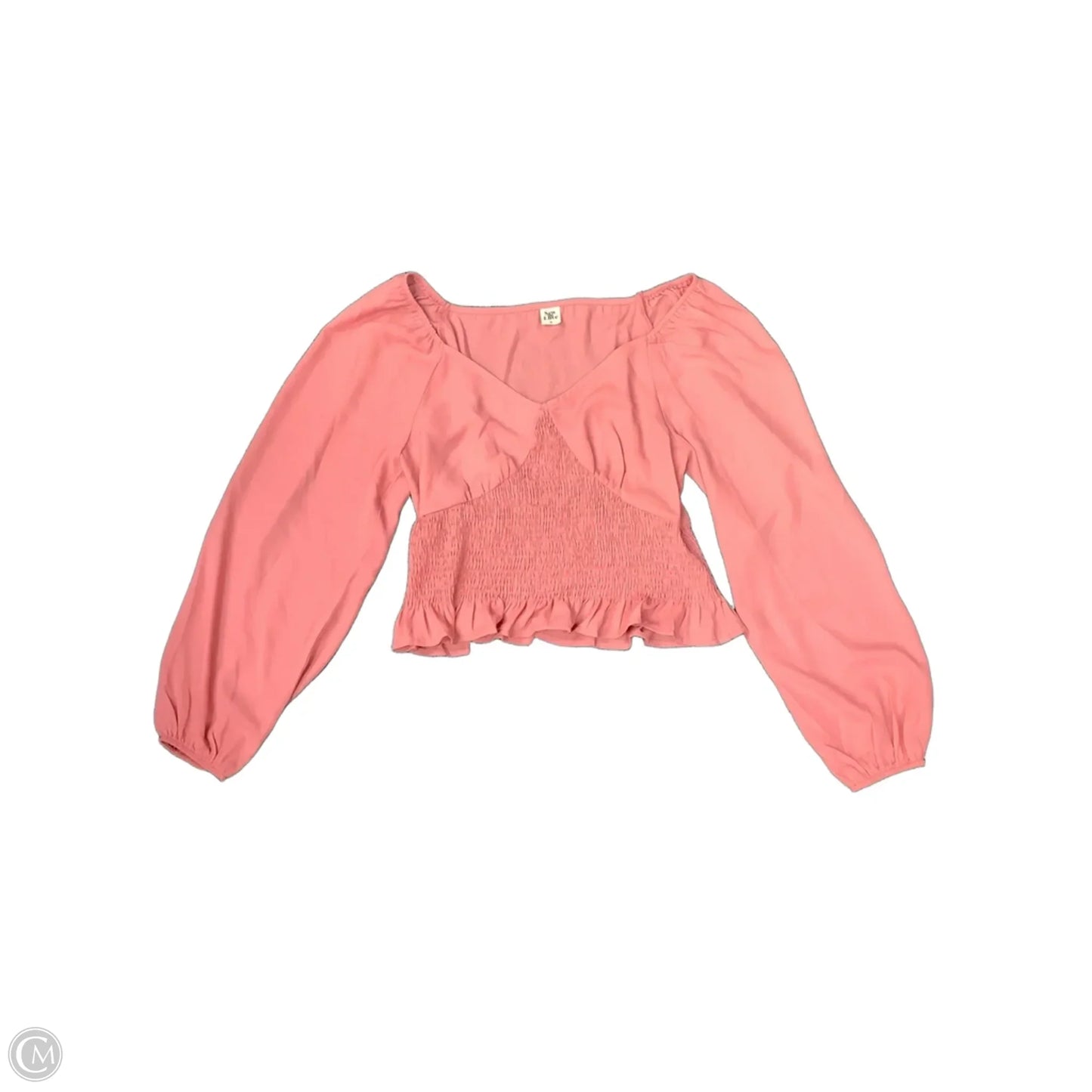 Top Long Sleeve By Sew In Love In Pink, Size: M