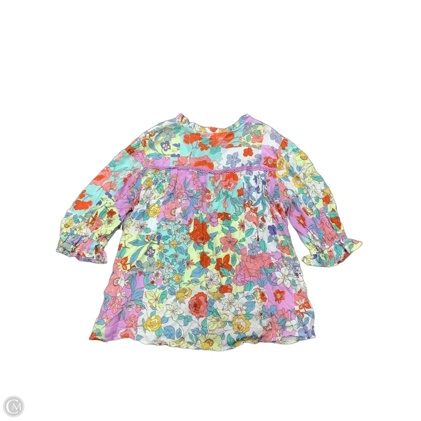 Top Long Sleeve By Fate In Floral Print, Size: L
