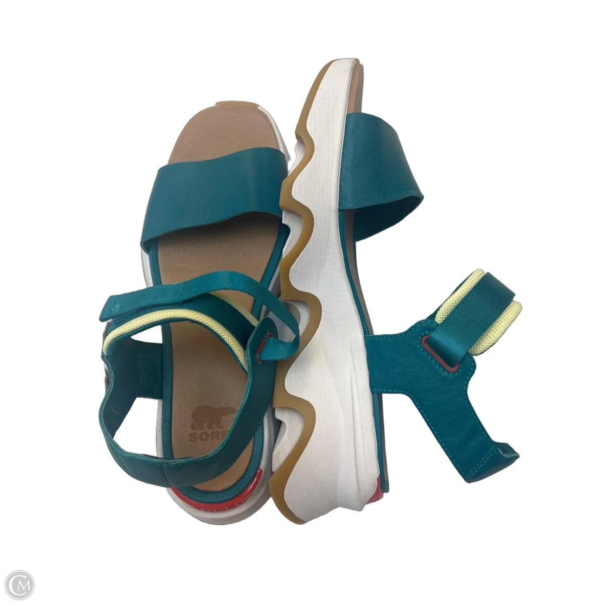 Sandals Heels Platform By Sorel In Green, Size: 7.5