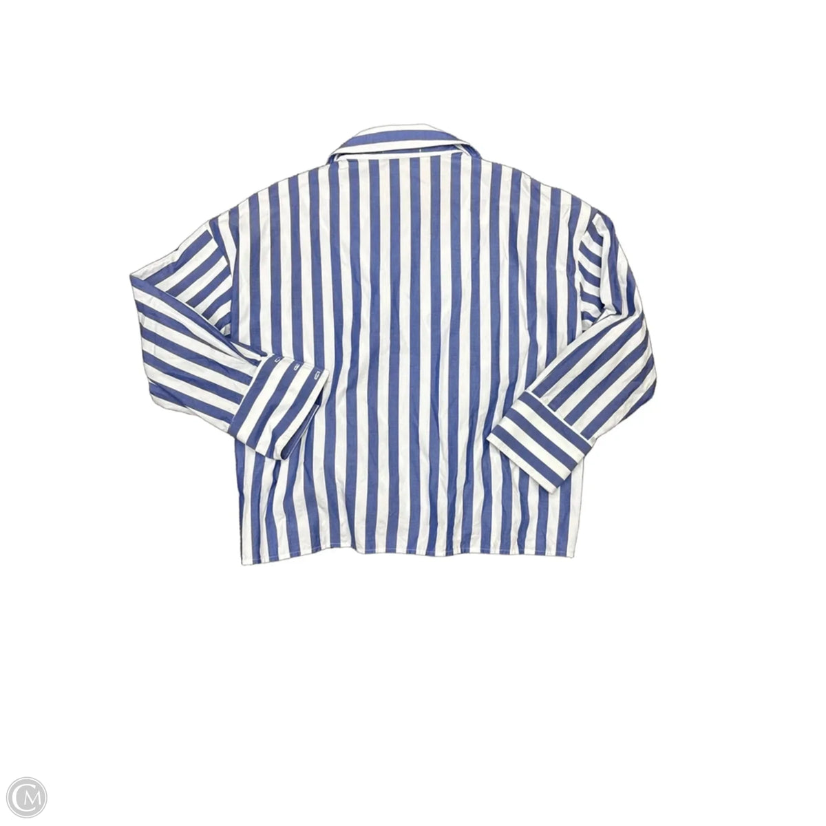 Top Long Sleeve By Stateside In Blue & White, Size: M