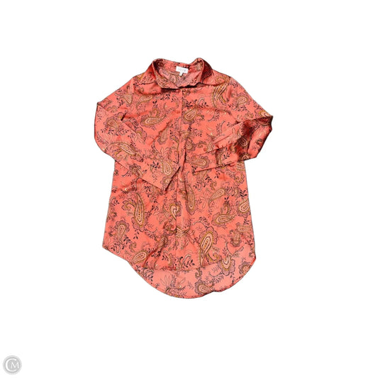 Tunic Long Sleeve By Acoa In Orange, Size: M