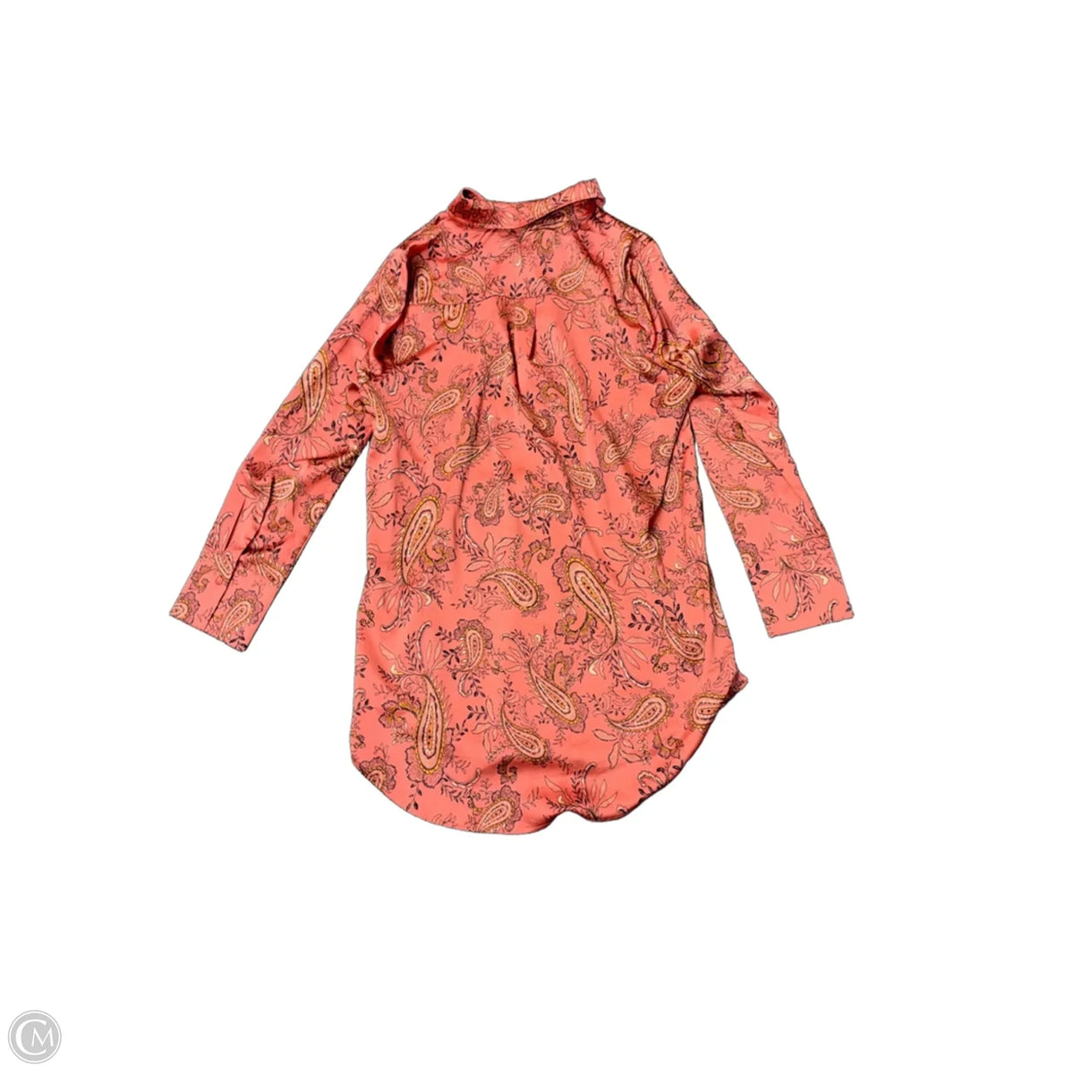 Tunic Long Sleeve By Acoa In Orange, Size: M
