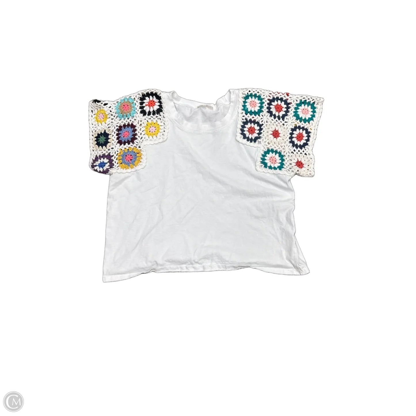 Top Short Sleeve By Entro In White, Size: L