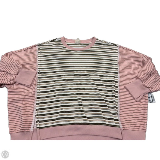 Top Long Sleeve By Bibi In Striped Pattern, Size: Xl