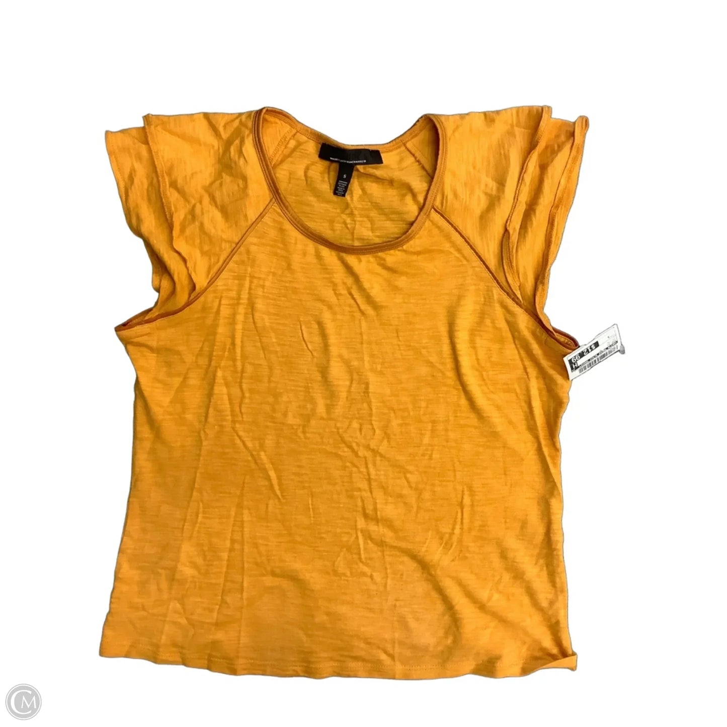 Top Short Sleeve By White House Black Market In Yellow, Size: S
